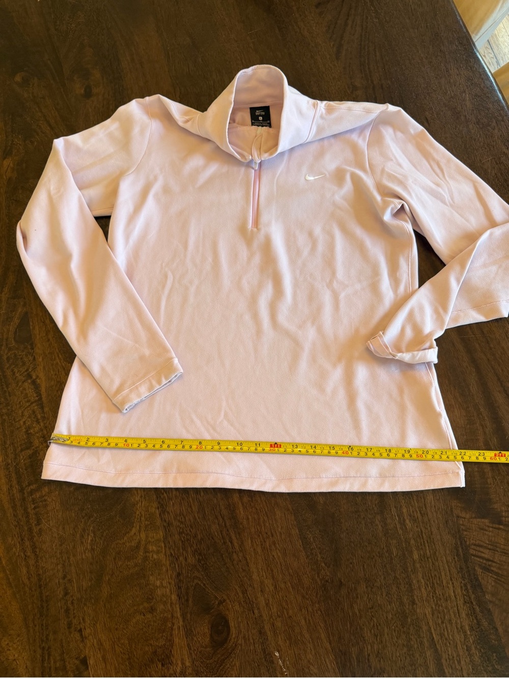 Nike Light Pink Girls' Quarter-Zip Long Sleeve Top